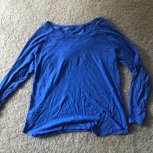 Blue Long Sleeve Pajama Pants